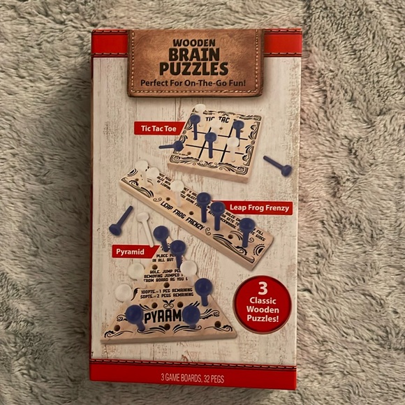 Brain Puzzles 3 Count Wooden NIP NWT classics
Road trips, home play Gift it - Picture 1 of 2